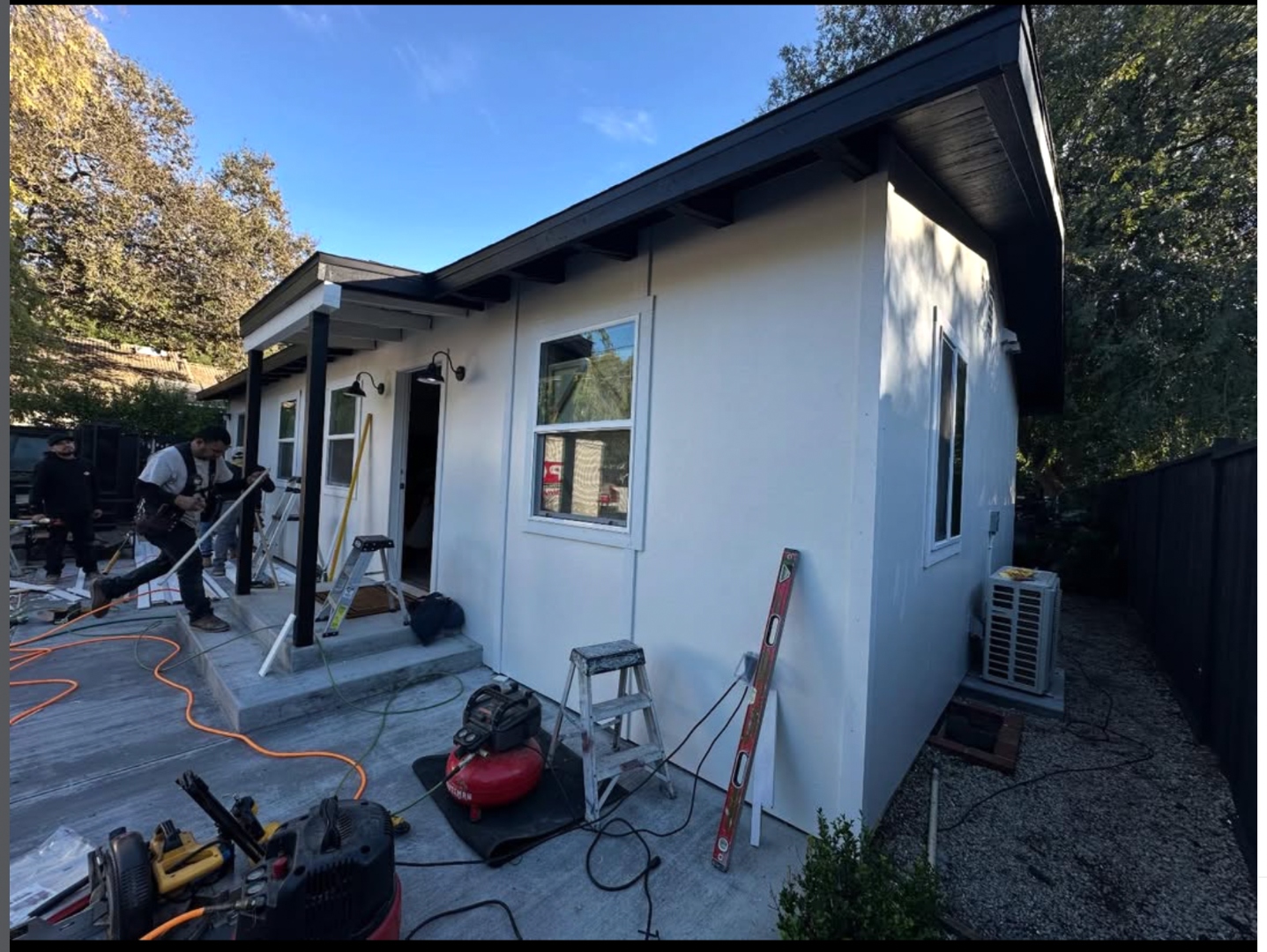 Dale Building Corp crew working on an ADU build in Southern California